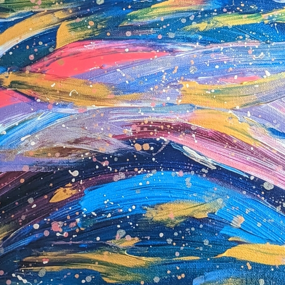 Ceramic Mug with Original Art "Acrylic Cosmos" - Picture 3 of 4